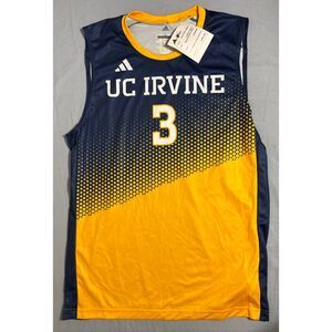 Adidas UC Irvine Volleyball Jersey Blue Yellow Men's Size Large Shirt Cal NCAA